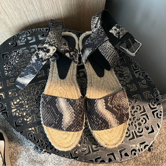 VINCE Snake Leather Espadrilles - Picture 2 of 5